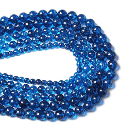 6MM 60PCS Natural Stone Blueberry Crystal Beads Quartz Power Loose Beads for Jewelry Making DIY Bracelet