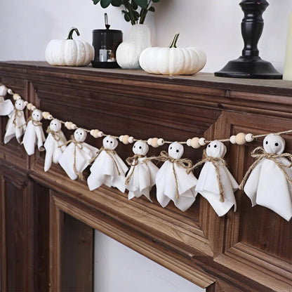 Ghost Garland&Light Up Halloween Bat Wall Decor