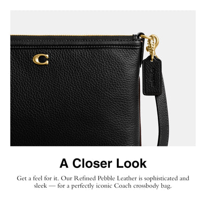 Coach Women's Legacy Zip Top Crossbody Bag, Black, One Size