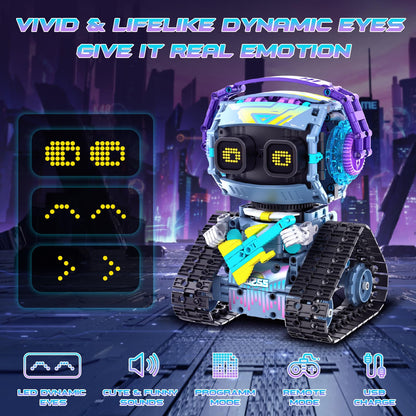 QHECTTY STEM Robot Building Kit for Kids 6-14,3in1 Remote & APP Controlled STEM Rock Robot/Truck/Road Roller Building Toys for Kid,433 Pcs Building Blocks Set Birthday Xmas Gift Ideas for Boys Girls