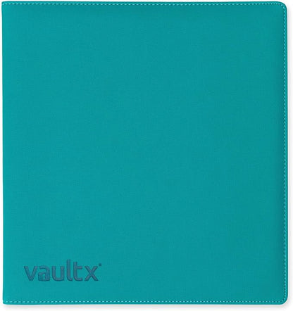 Vault X Slim Ring Binder, 540 Cards, fits 9 Pocket Pages, Exo-Tec Material, 3 D-Ring Folder, for Trading Cards (Teal)
