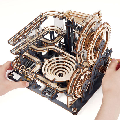 ROKR 3D Wooden Puzzles for Adult, Marble Run Puzzle Model Mechanical Marble Run Building Kits DIY Toy Hobbies for Adults for Men, Women