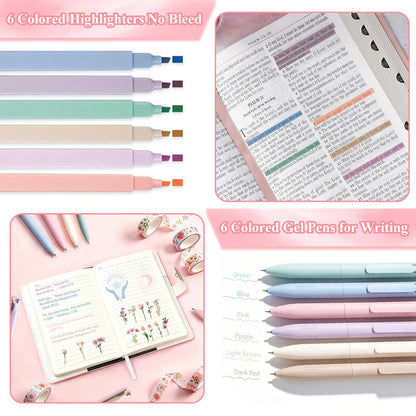 Bible Journaling Kit for Women Teen Girls, 102PCS Bible Study Supplies, Christian Gifts for Women, Bible Journal with Lock, No Bleed Highlighters, Bible Tabs, Stickers, Bible Study Kit Prayer Journal