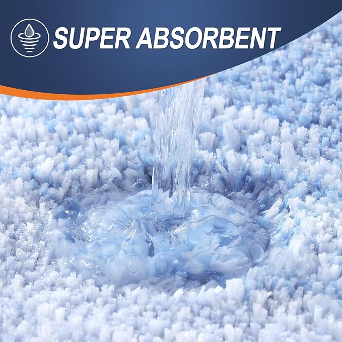 OLANLY Large Bathroom Rugs Mat 50x30, Extra Soft Absorbent Microfiber Bath Rugs, Rubber Backing, Quick Dry, Washable Bath Mats for Bathroom Floor, Tub and Shower, Home Decor Accessories, Light Blue