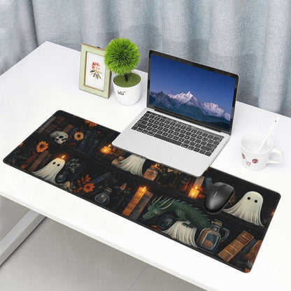 Gothic Library Large Gaming Mouse Pad, Long Extended Full Mouse Mat Desk Pad for Top Keyboard Table, Aesthetic Stitched XL Mousepad Gifts for Men and Women Office Decor, 31.5 * 11.8 in