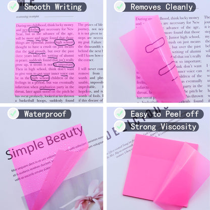 YOUDEFUL 800Pcs Transparent Sticky Notes, 3"x3" Clear Sticky Notes, Waterproof Translucent Sticky Note Pads for Books Annotation, Clear Post it Notes for Bible Study, School, Office