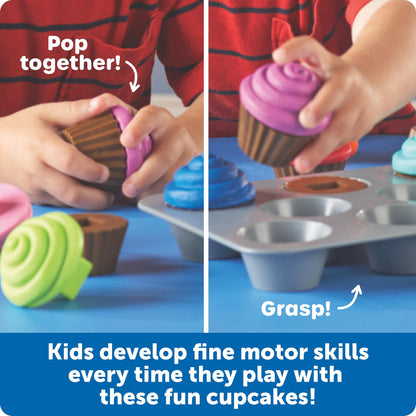 Learning Resources Smart Snacks Shape Sorting Cupcakes - Toddler Girl and Boys Toys, Play Food, Toy Kitchen Accesories, Fine Motor Skills, Preschool Montessori, Shape Sorter, Kids Birthday