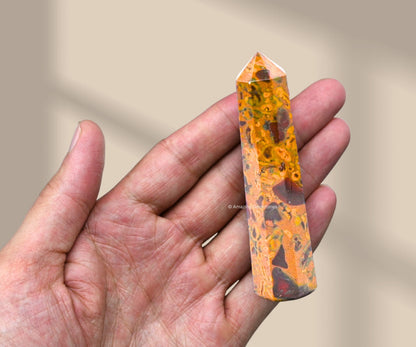 Amazing Gemstone Fruit Jasper Crystal Towers - Natural Healing Crystal Point Obelisk for Reiki Healing and Crystal Grid (3" to 4" INCH)