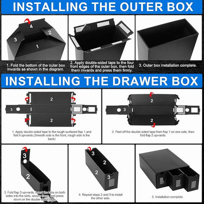 Trading Card Storage Box, 15000+ Cards Deck Box for MTG Commander, Trading Cards Organizer with 48 Card Dividers, Labels & Tapes, Visible Card Deck Boxes for MTG TCG PTCG Sport Cards