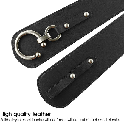 JASGOOD Women's Elastic Wide Belts Retro Stretchy Belt Vintage Cinch Belts for Dresses Coats, Black