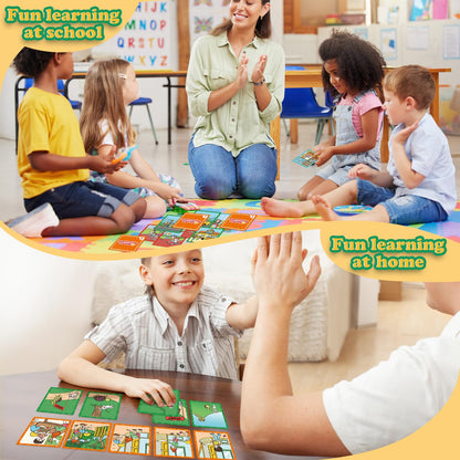 Kasfalci Sequencing Cards, Sequence Game for Kids, Speech Therapy Materials for Autism, Improve Storytelling,Social Skills, Sentence Building, Preschool Learning Activities for Classroom & Homeschool