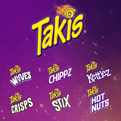Takis Blue Heat Mini 25-Pack 1.23 oz Bite Size Extreme Spicy Hot Chili Pepper Rolled Corn Tortilla Chips