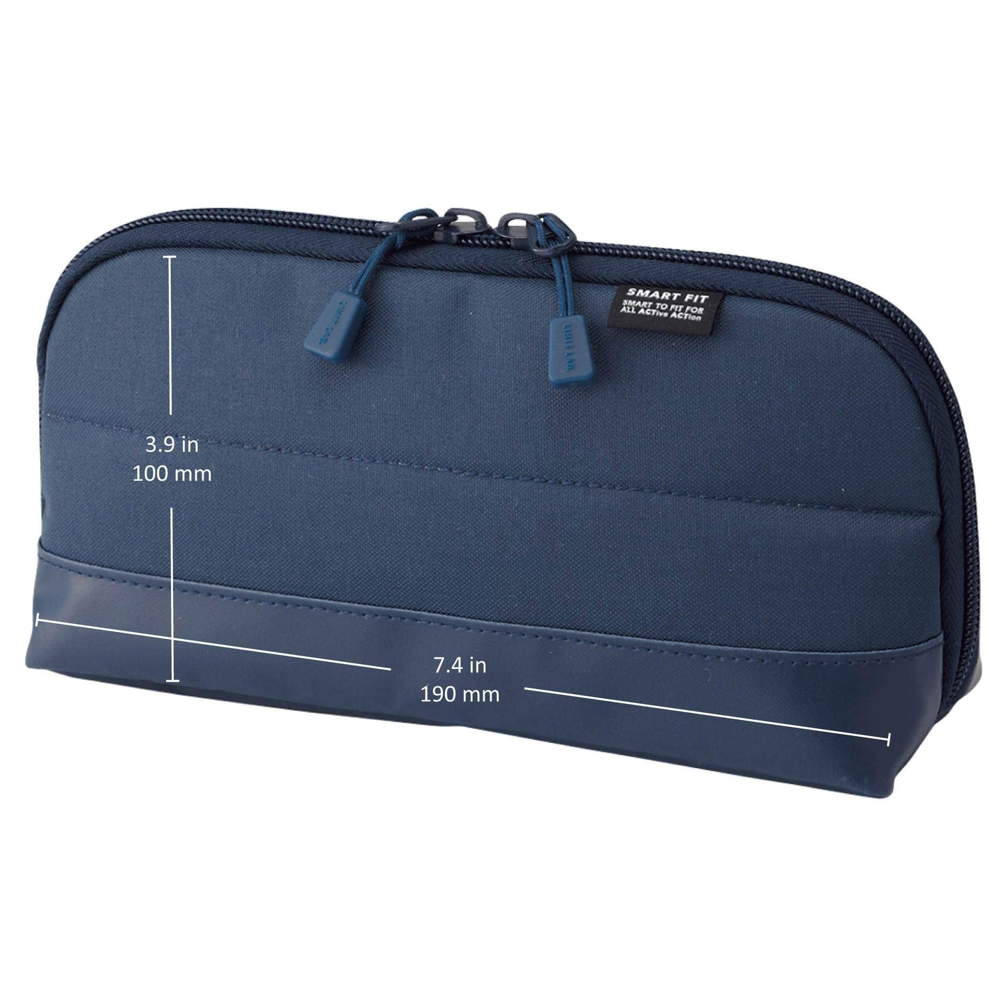 LIHIT LAB Pen Case (Pencil Case), Water & Stain Repellent, 8" x 4'', Black (A7688-24)