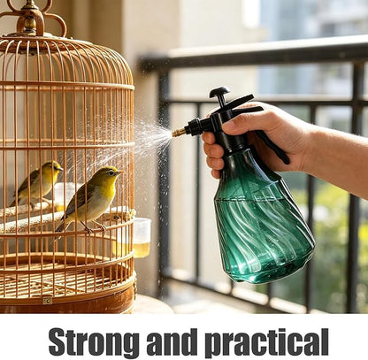 Fine Mist Bird Grooming Sprayer: Multi Purpose Avian Water Pump Mister Bottle - Handheld Sprayer Bottle for Indoor Parrot Bathing and Cage Cleaning - 67.6oz/2Liter