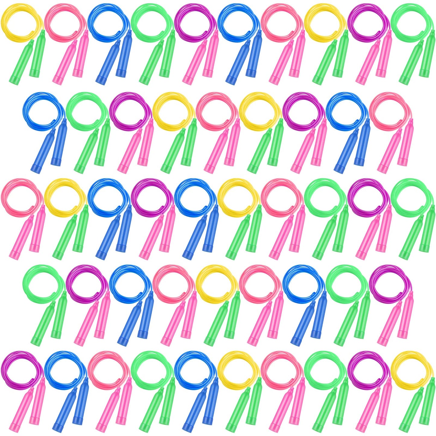 Elcoho 36 Packs Jump Rope Set 7.3 Feet Adjustable Skipping Rope for Kids Party Favors, Outdoor Activity, Birthday Reward Gift