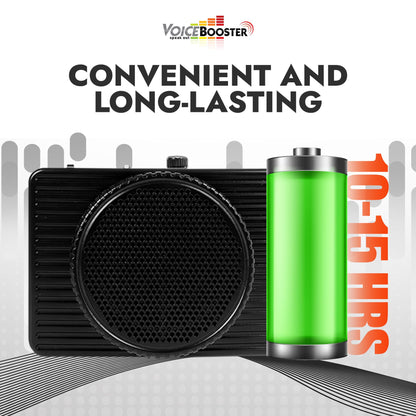 Voicebooster Portable Voice Amplifier for Teachers - 20W Rechargeable Portable Speaker & MP3 Player with Wearable Microphone Headset for Classroom, Tour Guide, Elderly, Public Speaking - MR2300
