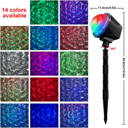 Christmas Ocean Wave Projector Light Outdoor，Halloween Water Effect Lamp