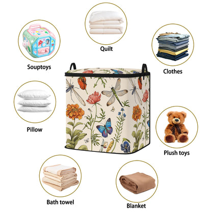 Dawuyu 2pcs storage bags for bedding,blanket organizer with zipper 95L