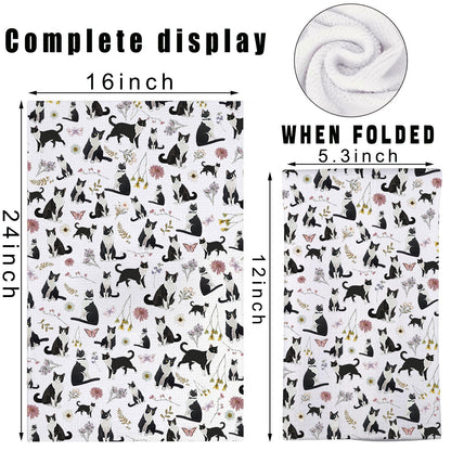 G2TUP Tuxedo Cat Kitchen Towels Tuxedo Cat Gift Tuxedo Cat Dish Towel Tuxedo Cat Owner Gifts Black and White Cat Towel (Tuxedo Cat kt)