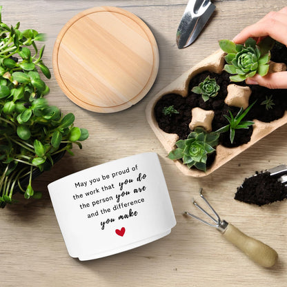 MBRUH Thank You Gifts for Coworker, Funny Plant Pot for Succulent, Flower Cactus Planter Gift, Going Away Farewell Appreciation Gifts for Women Men Boss Manager Teacher (Plants Not Included)