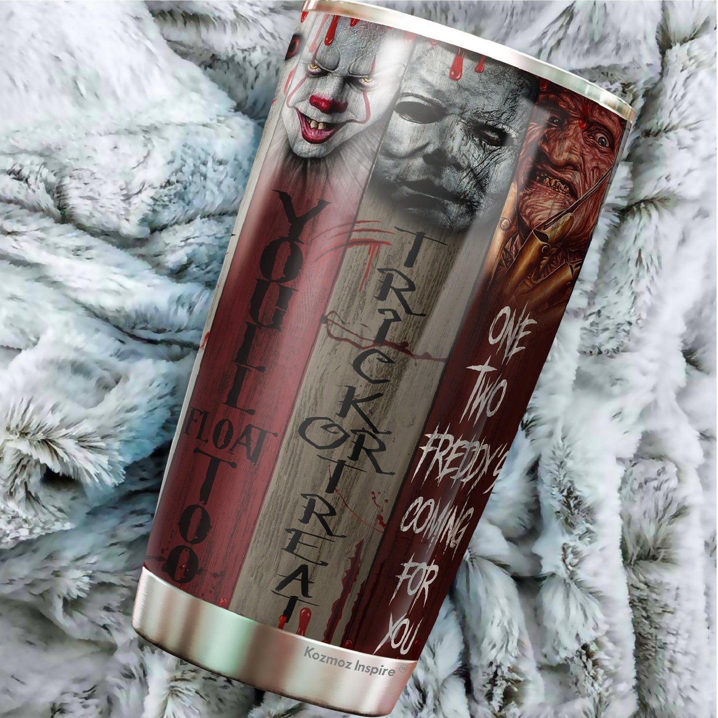 AstralWardrobe Horror Tumbler - Halloween Coffee Cup - Gifts for Men, Women on Birthday, Christmas - Horror Decorations - 20 Oz