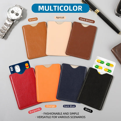 RFID blocking sleeves Universal for travel and business, 7 Pcs Multicolor Luxury Leather Credit Card Cover Protect Cards from Electronic Theft, social security Card Holder Fit in Purse&Wallet