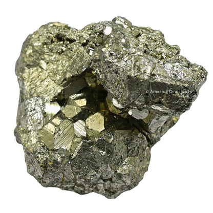 Amazing Gemstone Small Pyrite Crystal Stone Cluster Samples - Extra Large High Energy Natural Iron Pyrite Stone Pirita Piedra Original with Healing Properties (40-80 Gram)