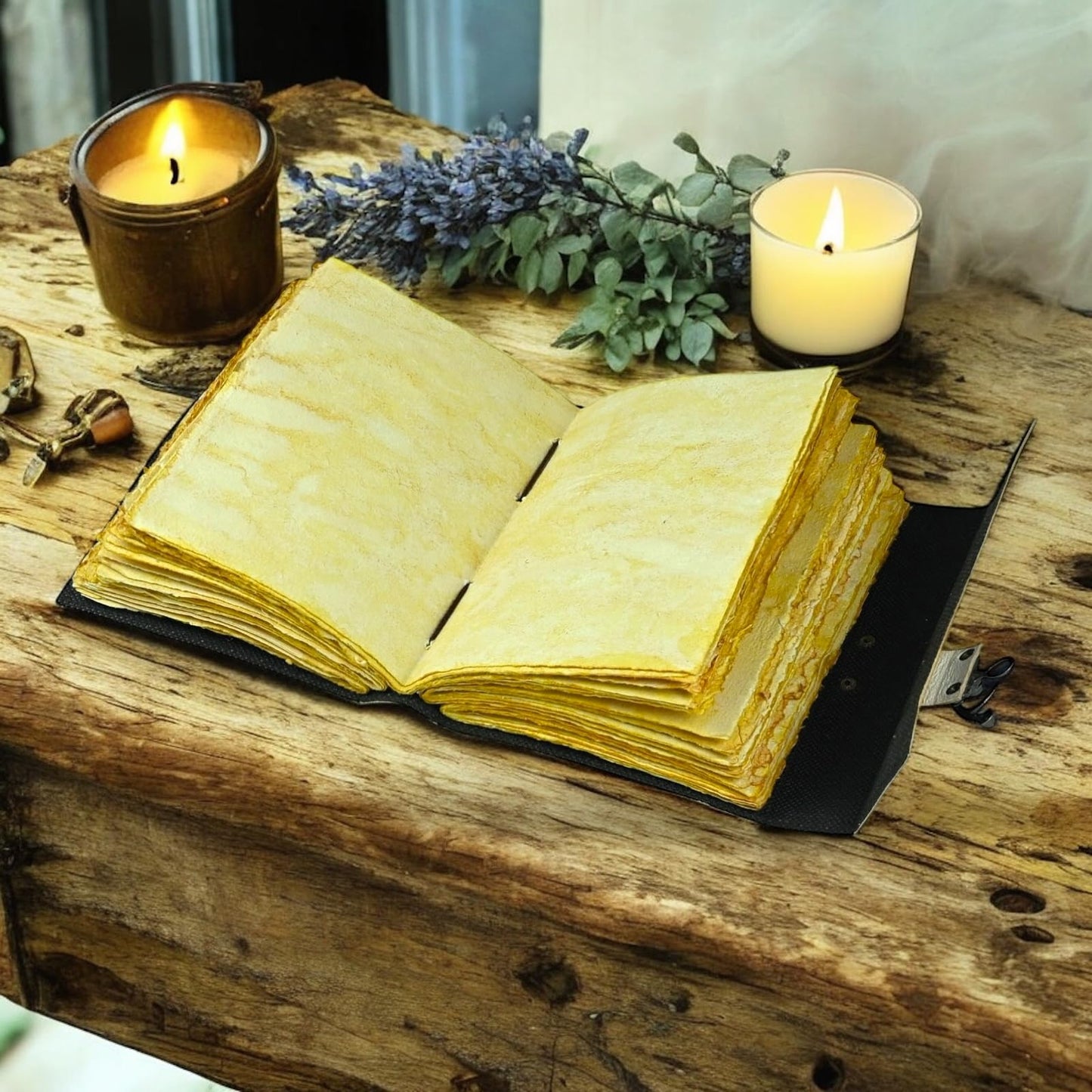 Leather Raven Journal Spooky Gifts For Women Raven Decor Grimoire Journal Witch Supplies Witchy Journal Witchcraft Supplies Gothic Journal Halloween Book Decor Gothic Notebook 10x7 Inch, 200 Page