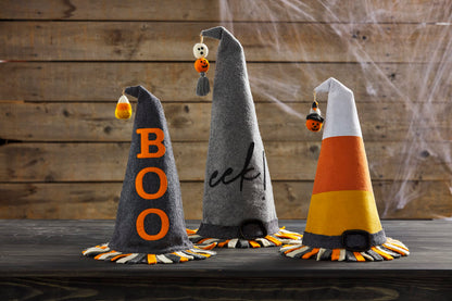 Mud Pie Felt Witch Hat Sitter, Eek, 14" x 19"