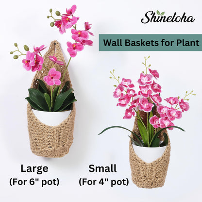 Shineloha 2 Pack 6-inch Hanging Planters for Indoor Plants, Macrame Wall Plant Hanger | Wall Plant Holder, Wall Planters for Indoor Plants (2 Pack, for up to 6 inch Pot)