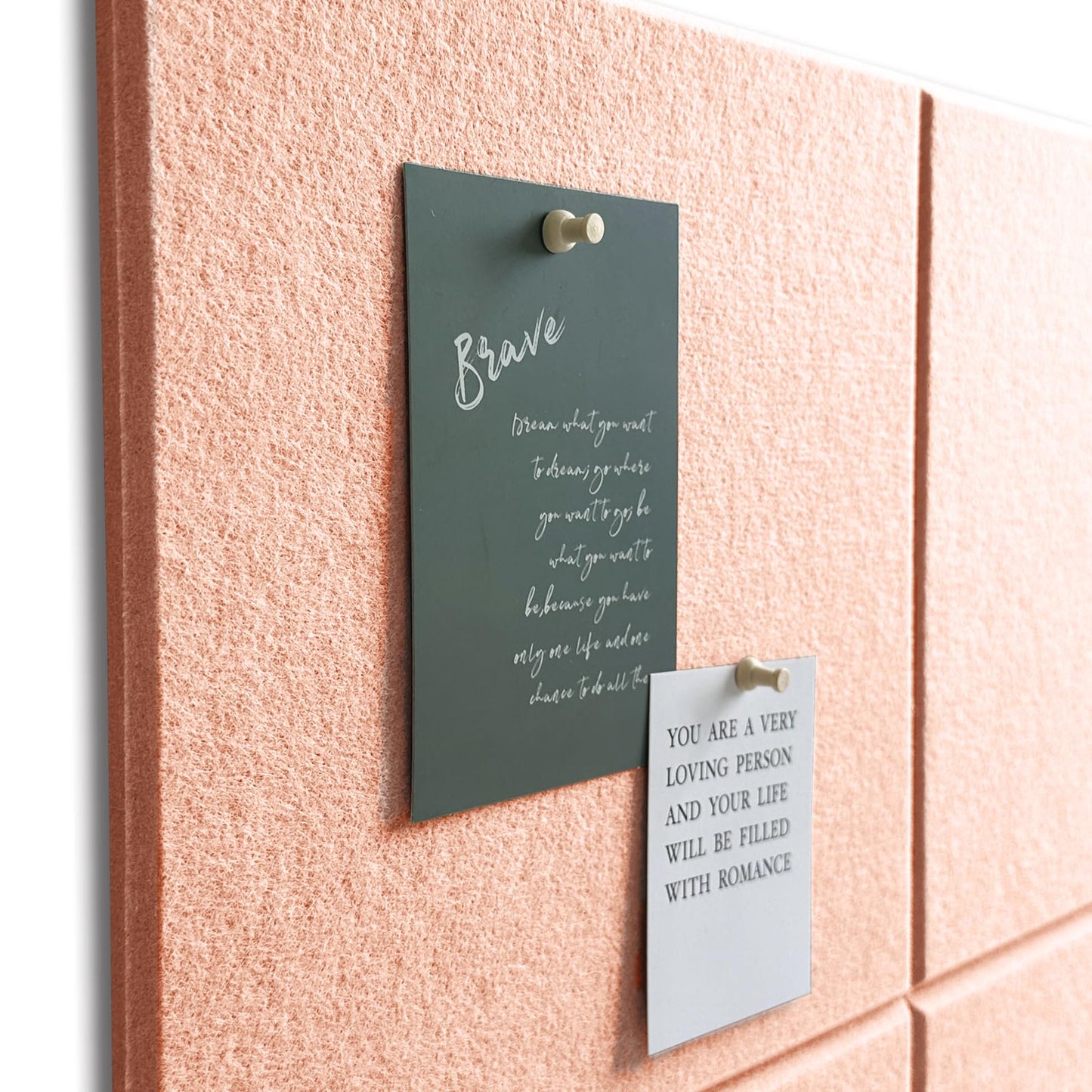 Large Cork Board for Office Wall Decor, 36"x24"- 6 Pack Felt Wall Tiles with Safe Removable Adhesive Tabs, 1/2" Thick, Felt Bulletin Board Pin Board Cork Boards for Walls - Pink