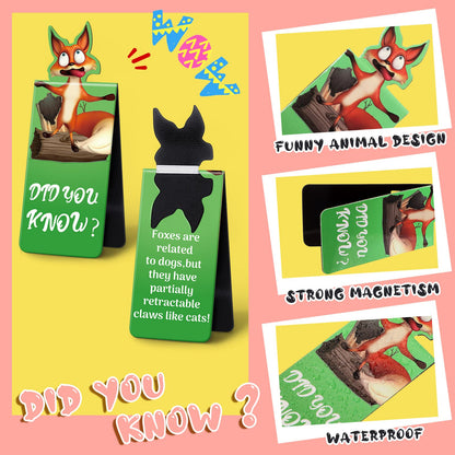 Sepamoon 48 Pcs Animal Magnetic Bookmarks, Cute Page Markers for Classroom Rewards, Teacher Prize Supplies, Reading Incentives, Party Favors, Book Lovers Gifts Bulk