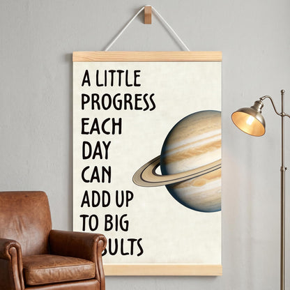 CVDGUFY Motivational Wall Art – Inspirational Wooden Scroll for Office, Classroom, and Home Decor – 30x40cm Hand-Painted Poster with UV Printing