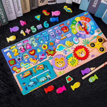 Wooden Busy Board for Toddles,Wooden Puzzles for Toddlers Ages 3-5,Early Educational Toys,Preschool Educational Activities & Educational Toys,Great Preschool Gifts for Girls & Boys