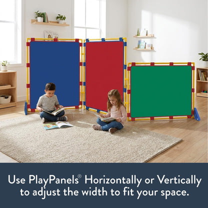 Children's Factory Big Screen PlayPanel - Set of 3, Kids Room Divider, Classroom Privacy Screen, Cantilever Feet Included, Rainbow