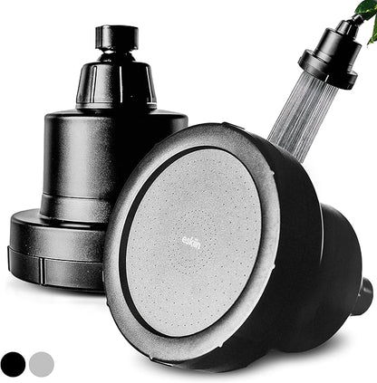 Eskiin Filtered Shower Head - Best Shower Head With Filters For Healthy Hair & Skin - High Pressure Water Softener For Hard Water - Reduce Dandruff, Protect Colored Hair, And Soothe Dry Skin (Black)