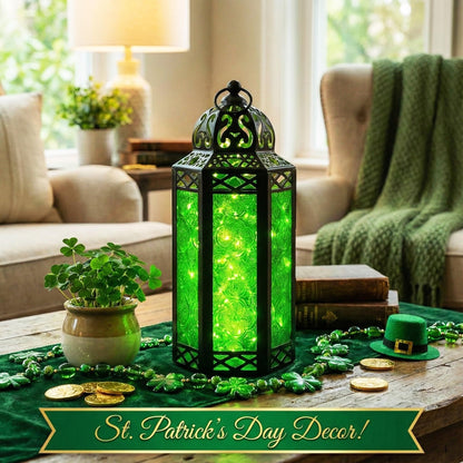 Vela Lanterns Decorative Indoor Fairy Light Candle Holder, Green, M