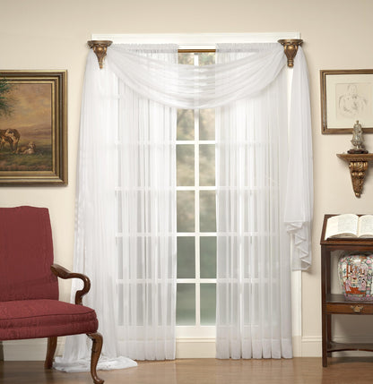 Today's Curtain Emelia Original Voile Scarf 144", Wedge Blue, 45" W x 144" L