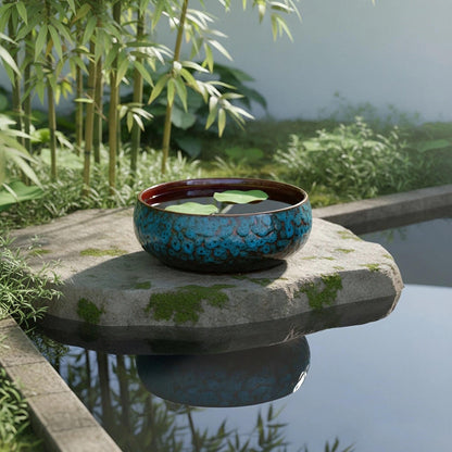 WKHOKI Lotus Bowl Planter for Water Planting - Hydroponic Container with Elegant Flower Design, Perfect for Growing Lotus Seeds in Water, Decorative Aquatic Plant Bowl for Home, Patio, or Zen Garden