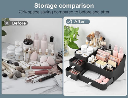Cologne Perfume Organizer With Drawers,Large Perfumes Vanity Countertop Storage,Perfume Stand for Cologne, Deodorant, Beard, Shaving Lotion,Skincare,Dresser Organizer Room Decor for Men,Gifts for Men