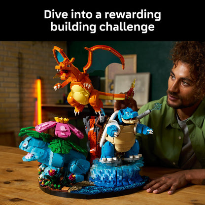 LEGO Pokémon Venusaur, Charizard and Blastoise - Building Set for Adults, Ages 18+ - Collectible Pokémon Figures - Gift Idea for Men & Women - 72153