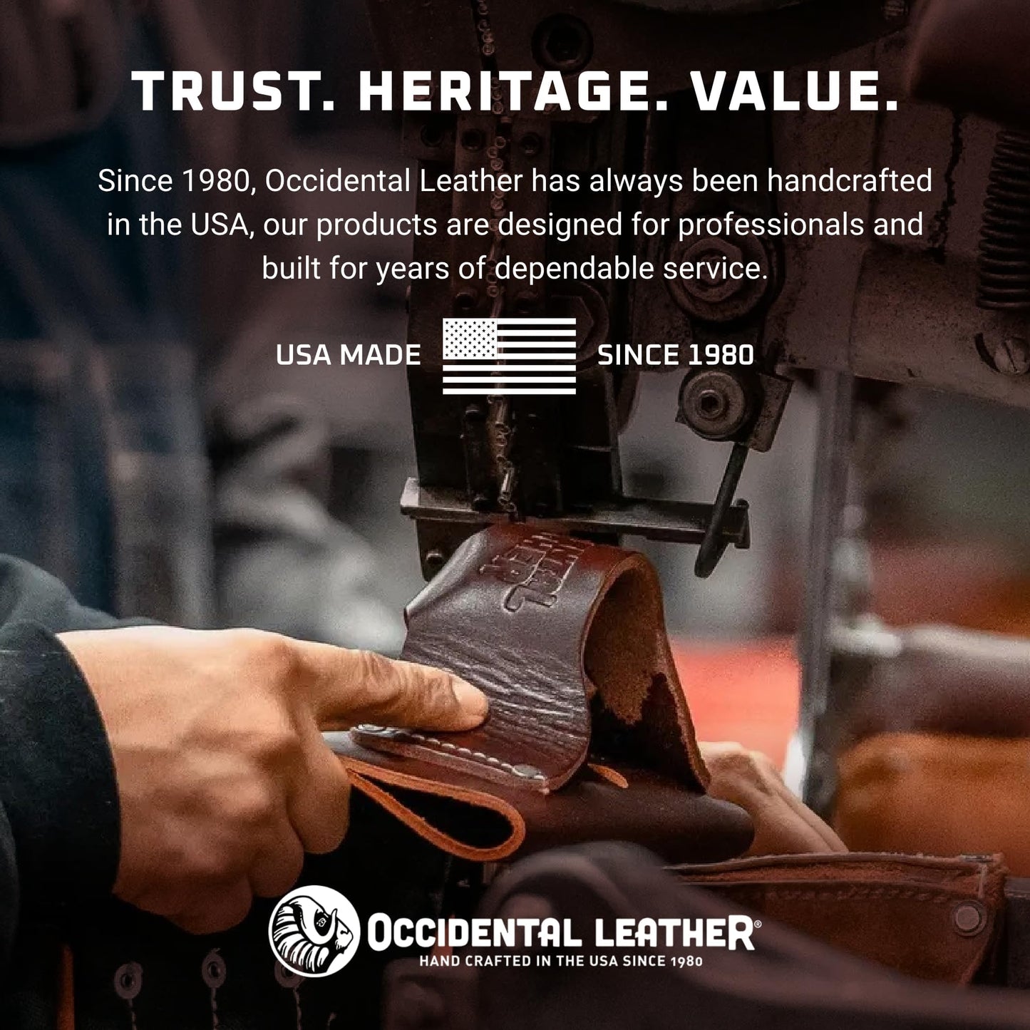 Occidental Leather Pocket Caddy - Brown - 4 Pockets & Tool Holders - Belt Compatibility Up to 2" Wide - Lightweight - Made in USA