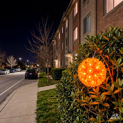 JinBest 6“ Orange Starlight Sphere Lights, Commercial Grade LED Sphere Light, for Indoor Outdoor Halloween Party.