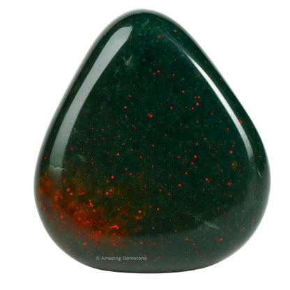 Amazing Gemstone Bloodstone Crystals & Healing Stones Tumbled - 1 oz Bloodstone Stone Gem Stones, Natural Healing Energy Balance, Stress Relief - Premium Polished Gems Rocks for Meditation & Wellness