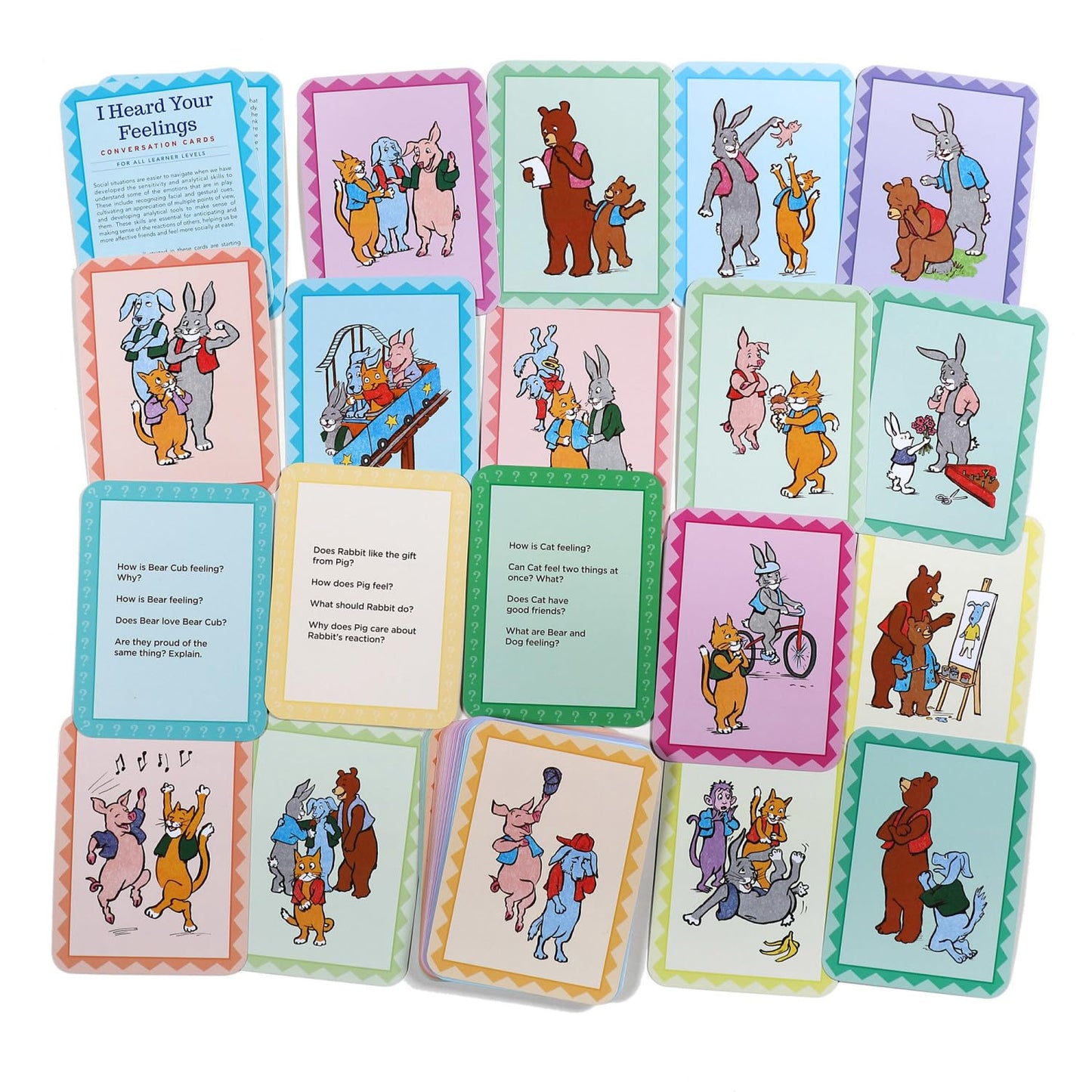 eeBoo: I Heard Your Feelings - 48 Conversation Flashcards, Develops Empathy Through Friendly Illustrations of Emotional Situations, Develop Social and Emotional Intelligence, for Ages 3 and up