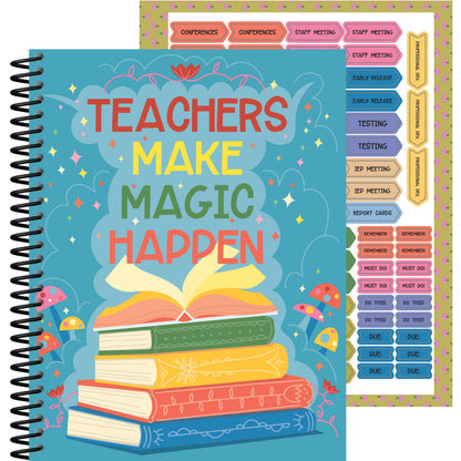 Carson Dellosa Education Fairy Tale Forest Teacher Planner, Undated 8"x11" Lesson Plan Book With Stickers, Class Schedule, Weekly Calendar, Classroom Must Haves, Homeschool Essentials, School Supplies
