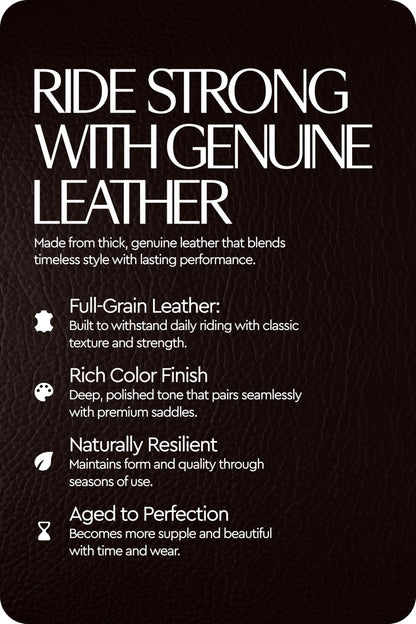 HORZE Genuine Leather English Riding Stirrup Leathers Pair | Adult Sizes - Dark Brown - 49 in