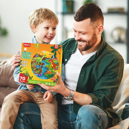 SYNARRY Floor Puzzles for Kids Ages 4-6, Large 70 Piece Dinosaur Puzzles for Toddlers Ages 2-4, Dinosaur Puzzles for Kids 4-8, Preschool Toys Gifts for 3 4 5 6 7 8 Years Old Toddlers Boys Girls Child