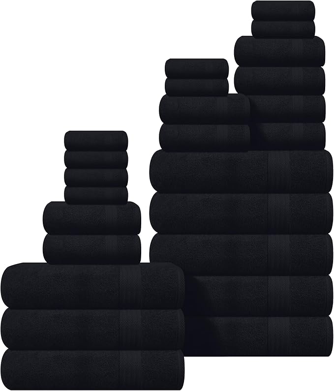 GLAMBURG Ultra Soft 24-Piece Towel Set