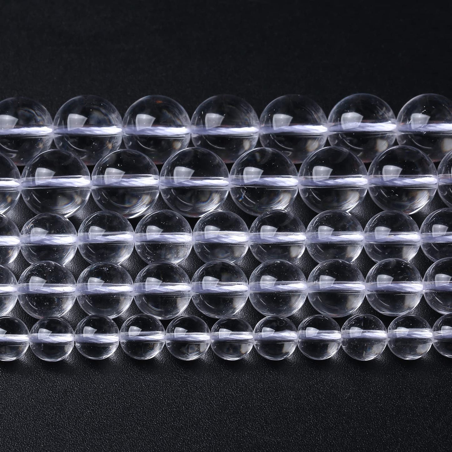 6MM 60PCS Natural Clear White Crystal Quartz Gemstone 3A Grade Round Loose Beads for Jewelry Making DIY Bracelet 1 Strand 15''